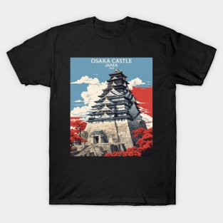 Osaka Castle Japan Vintage Poster Tourism T-Shirt